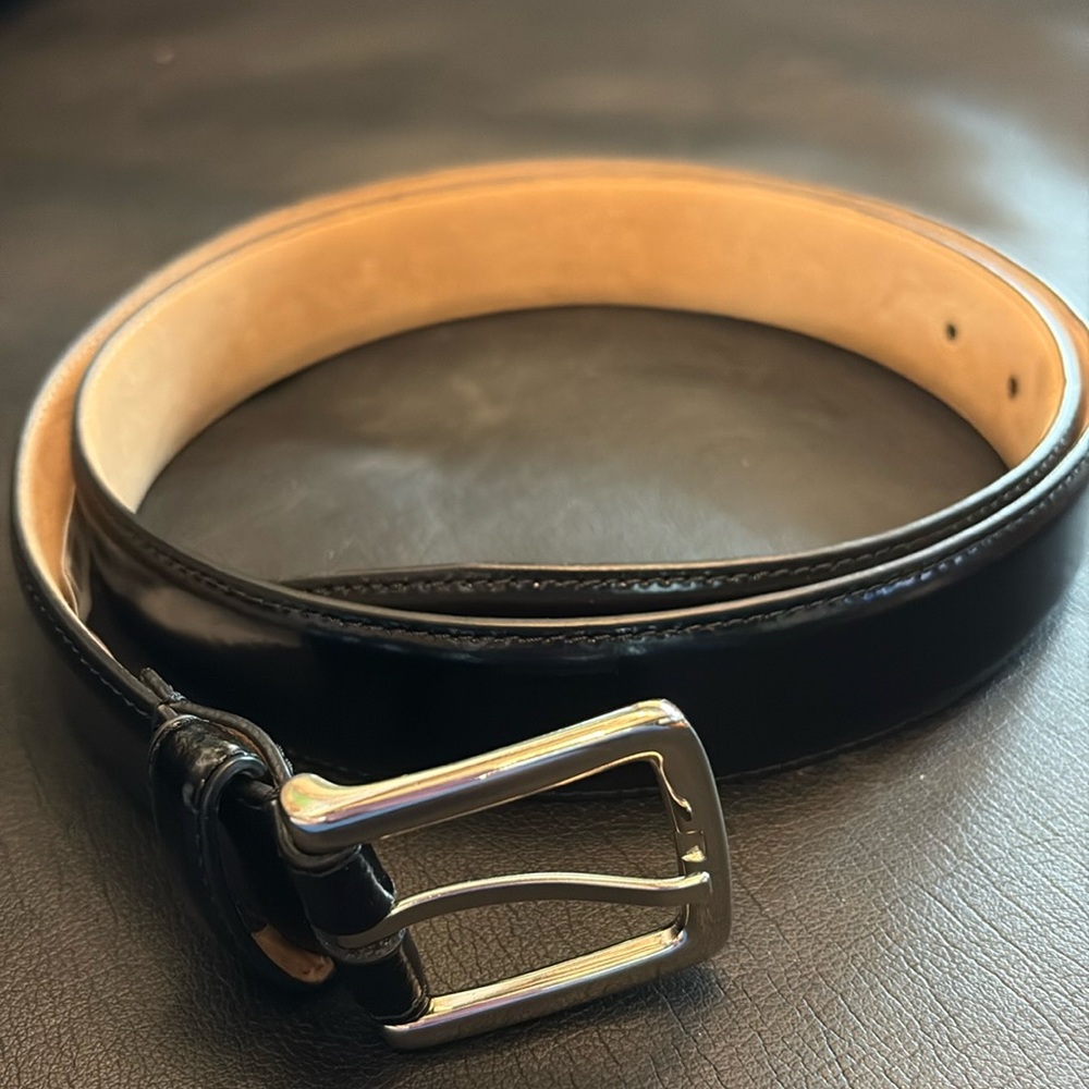 Cole Haan Black Genuine Leather Dress Belt – Size 38 NWT never worn